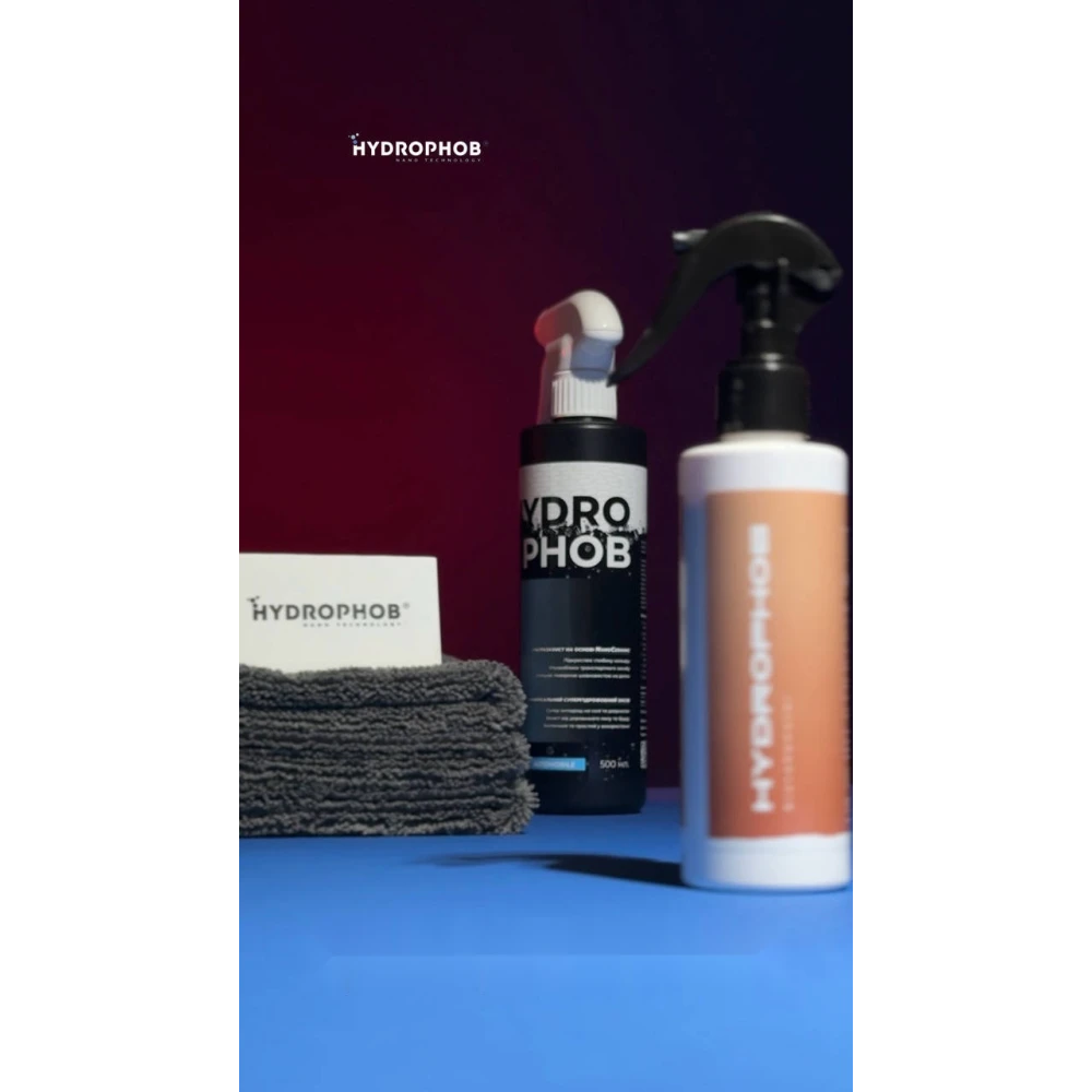 Набор Абразивный очиститель стекла и зеркал от водного камня Hydrophob Stone Remover